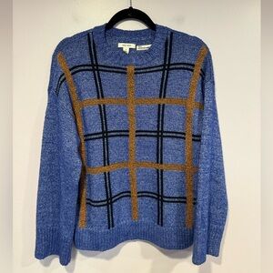 Nine West blue‎ gingham sweater